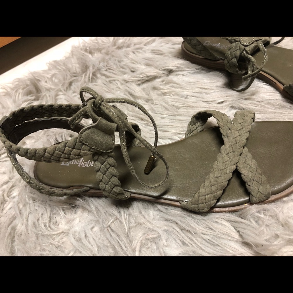 strappy braised sandals